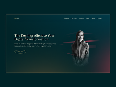 Digital Transformation Hero Design Exploration data analytic digital transformation hero section homepage human intro section web design website