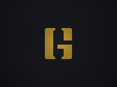 Letters "G" and "H" in negative space