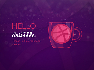 Hello Dribbbler! debut first shot glass hello dribbble