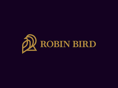 Letter R and robin bird logo