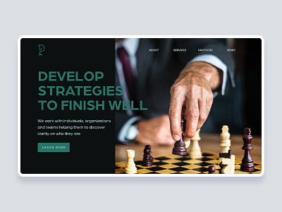 P And Horse Web concept branding business chess consultant design homepage horse logo p strategy ui ux web web design website