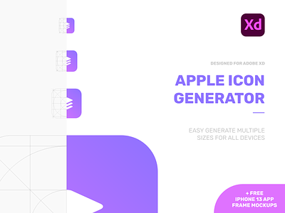 Apple Icon Generator for Adobe XD adobe xd app app icons apple icon apple icons generator icon generator ui ui design xd