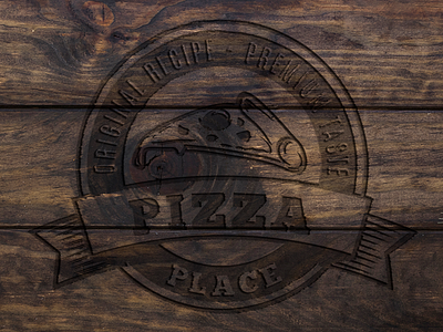 Wood 'n Food logo mockup bar café logo mockup restaurant