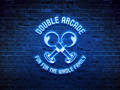 Double Arcade logo design concept arcade branding design games gaming logo