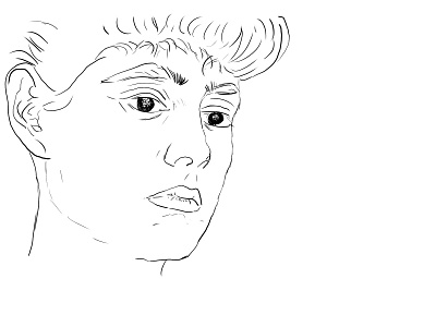 Rachael Blade Runner art black and white blade runner 2049 bladerunner comic comic art comic book art eye face girl illustration illustration in progress line art minimal potrait sci fi sci fi sketch sketchbook tech