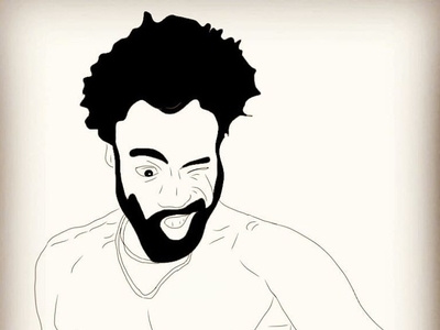 Childish Gambino This Is America Ig Filters Added afro art black and white childish gambino comic comic art comic book art design eye face illustration in progress line art man minimal music sci fi sketch sketchbook this is america