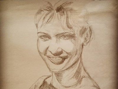 Girl Pencil Portrait In Chennai