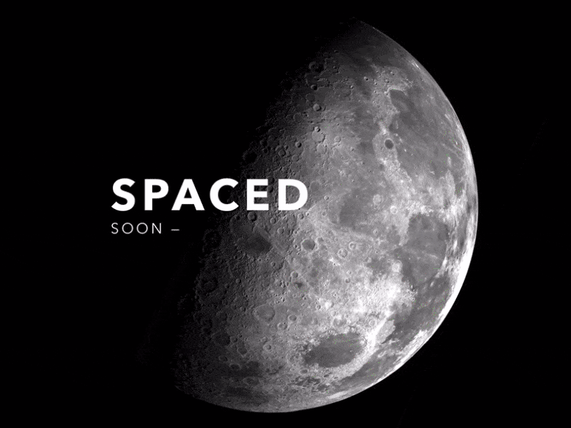 SPACED Teaser Pageload animation black dann petty dark homepage moon pageload planet space spaced spacedchallenge teaser unsplash