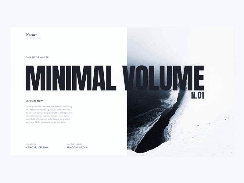 MINIMAL VOLUME N.01 concept minimalistic 🔥 ⬜️ 1 one number n.01 volume minimal