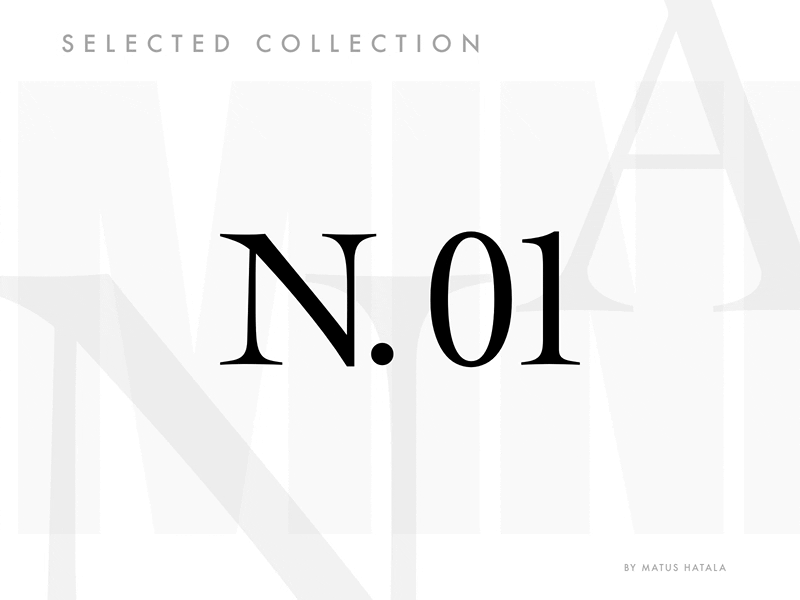 Number One black collection dark light minimal n. 01 number one selected update volume white