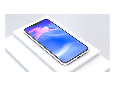 iPhone on Stairs abstract animation apple c4d cellphone cinema 4d cinema4d crop iphone x meng to minimal mobile natural object organic phone screen stairs wave white