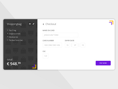 Daily UI: #002 - Creditcard Checkout checkout dailyui ui user interface design