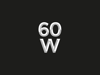 60 White logo logo design typography