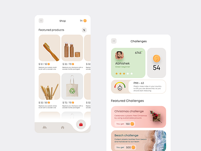 Case Study : An Application For A Sustainable Future app appui branding creative design eco illustration mobile application plastic footprint plastic free sustainable ui