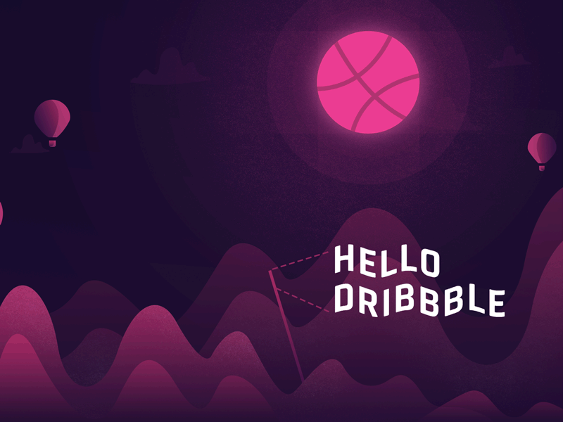 Hello Dribbble debut debute debutshot wave