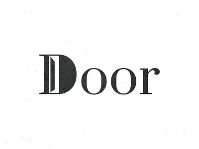 Door Logo design door drawing logo negative space