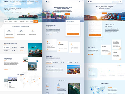 Kosta Shipping Project Website ship shipping shipping management transportation web website website concept website design