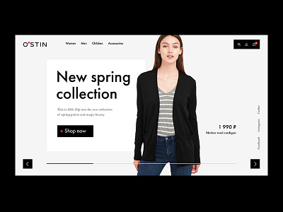O'stin concept design ecommerce fashion interaction slider store ui ux web webdesign