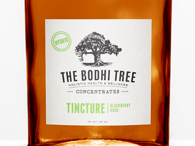 The Bodhi Tree Tincture 420 bottle cannabis dispensary holistic label packaging tincture