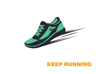 Keep running illustration