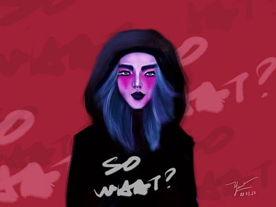 SO WHAT - Girl Illustration