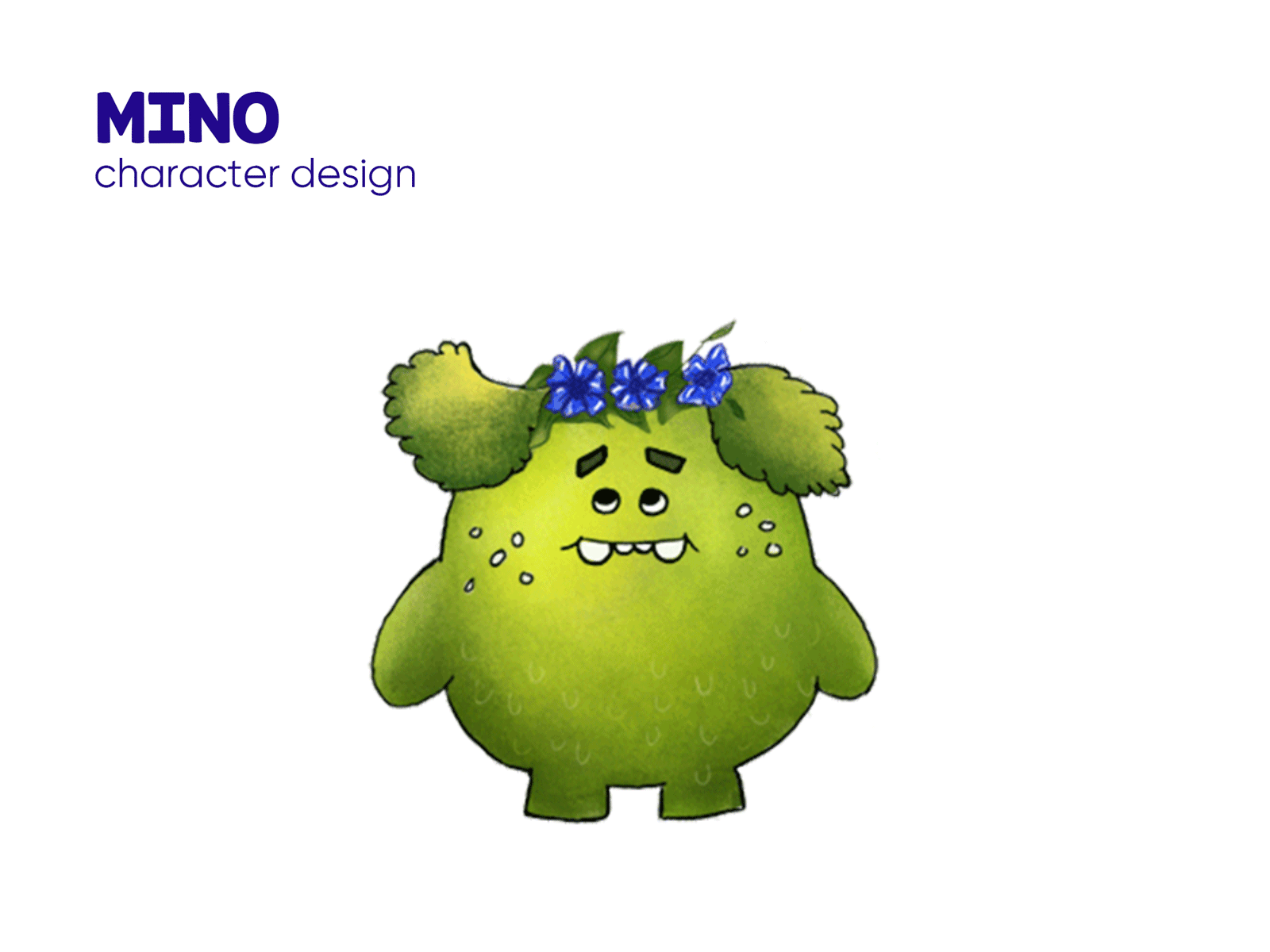 MINO - Character Design 2d animation 2d design 2d illustration animation animation design art art director artwork bush character design cute digital painting fat frame by frame animation framebyframe green illustration photoshop