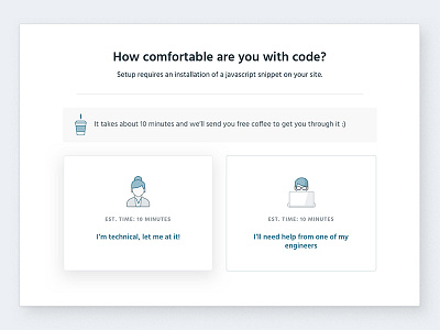 Onboarding Flow coffee form icon onboarding saas