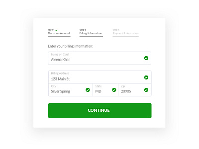 Billing Information Form address billing form ui