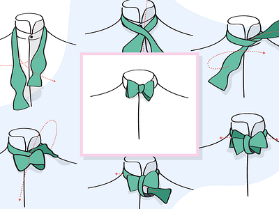 How-To Tie a Bowtie bowtie how to illustration instruction sketch tie