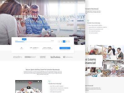 Small Business Loans Landing Page landing page online borrowing small business loans