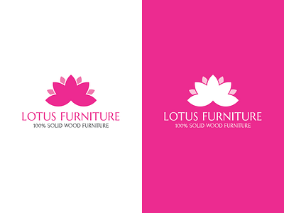 Pink Lotus Logo flower furniture logo geometric logo lotus pink
