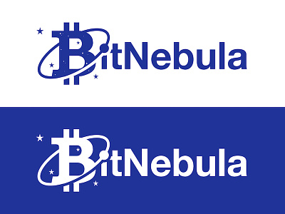 BitNebula Logo Design bit btc data mining logo nebula space star stars