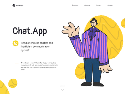 Chat.App animation simple ui webdesign website