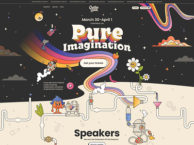 Creative South 2023 Homepage design digitalart figma graphic design illustration procreate vector