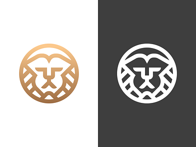 Lion Logo Mark clean lines lion logo mark