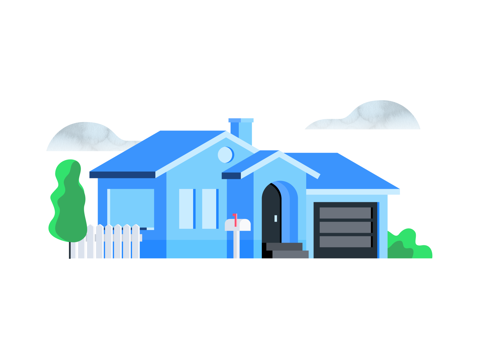 Real Estate Illustration blue clean clean app flat illustration real estate