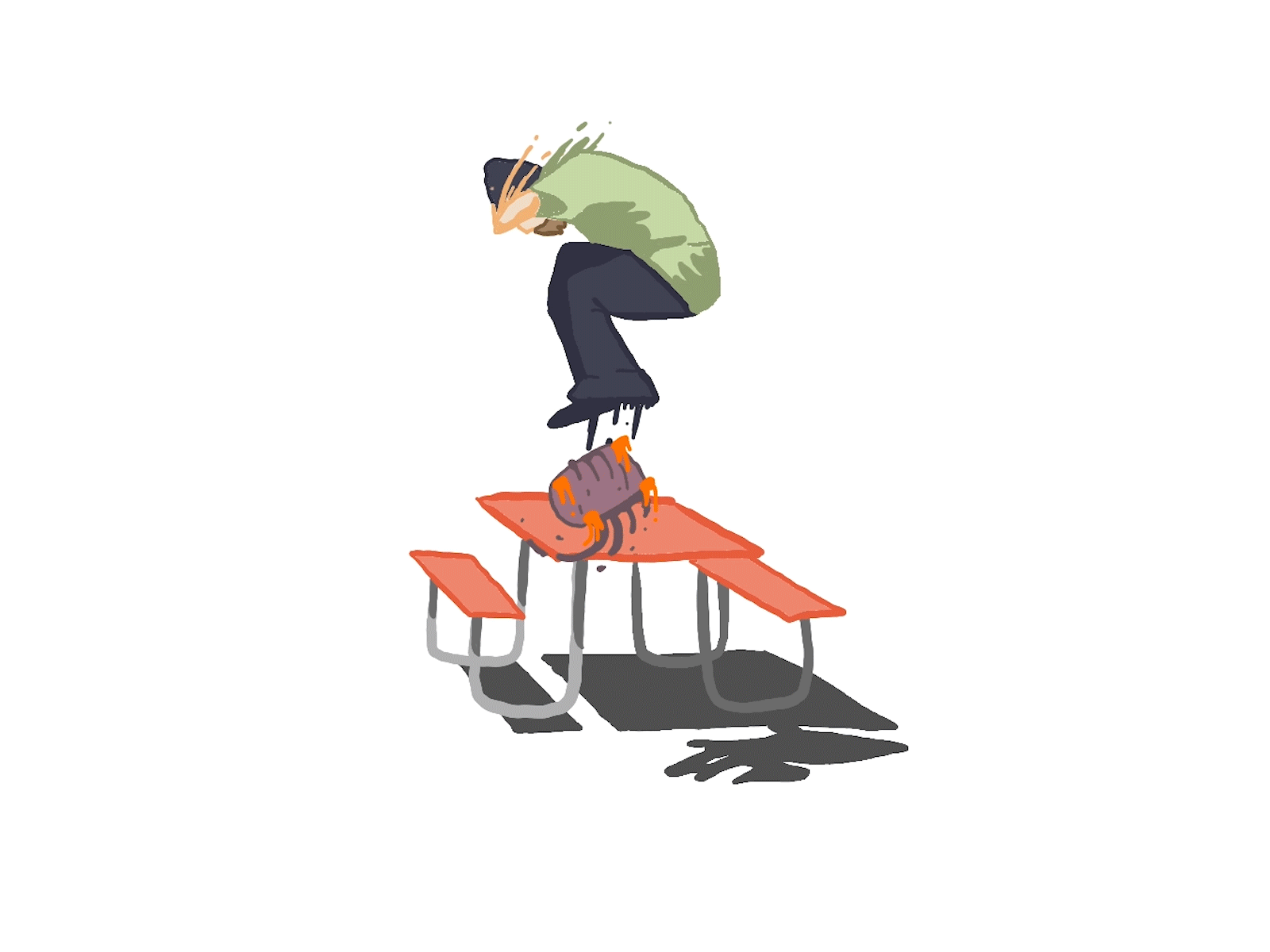 Skateboarding Animation animation flipaclip illustration kickflip skateboard skater