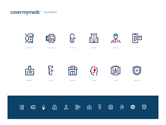 CoverMyMeds Iconography by Victor Korchuk on Dribbble