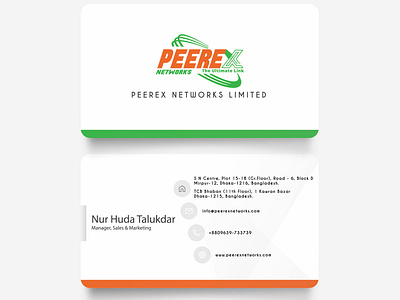 Peerex Networks Ltd. Employee Official Visiting Card business card businesscard businesscarddesign businesscards visiting card design visitingcard
