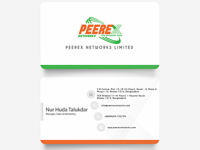 Peerex Networks Ltd. Employee Official Visiting Card