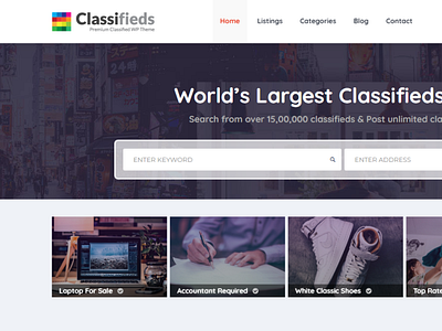 Popular classifieds ads WordPress theme