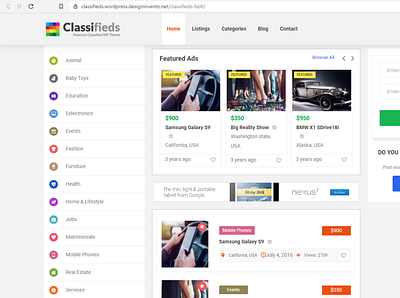 Best Classified Ads Theme classified ads design wordpress