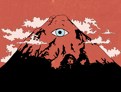 holy mt. illustration mountain trippy