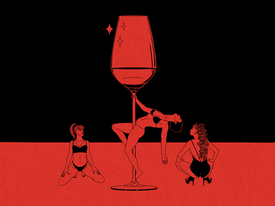 red wine artwork body dancers female feminine illustration pole sexy simple stripper wine wine glass