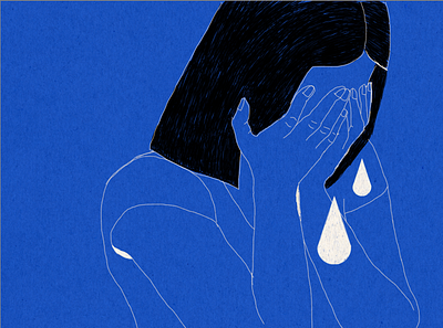 i'm black and blue cry emotions illustration tears woman