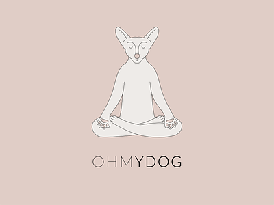 OHMydog character characterdesign dog logo meditation simple vector zen