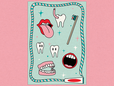 teeth, tooth, fangs braces dentist denture illustration poster teeth tooth toothpaste