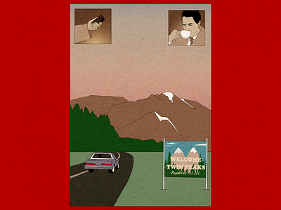Twin Peaks cooper davidlynch illustration movie twinpeaks