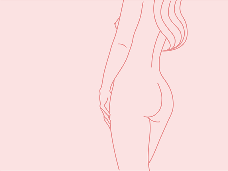 p i n k y drawing female illustration nude sexy simple vector