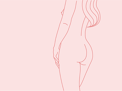 p i n k y drawing female illustration nude sexy simple vector